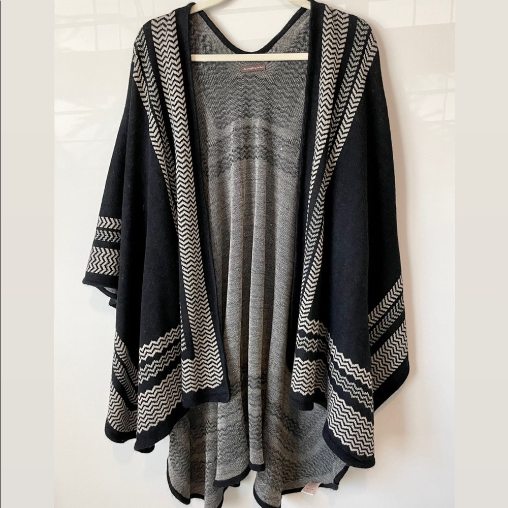 Vintage style sweater poncho